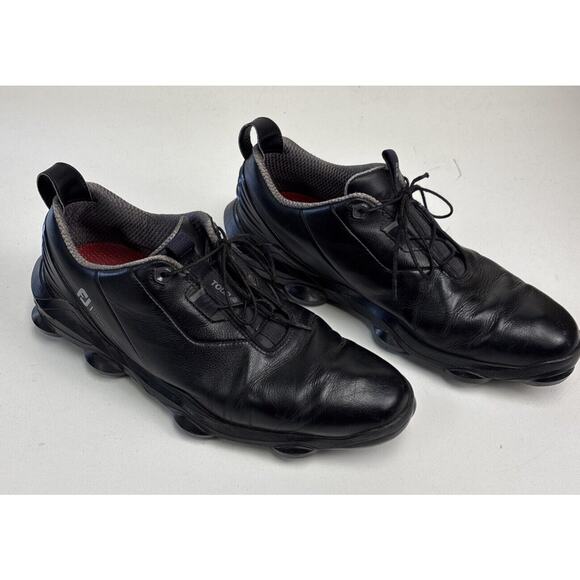 FootJoy Tour Alpha Black Leather Spiked Golf Shoes SIZE 11.5 M main image 11